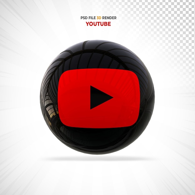 PSD youtube social media icons logos