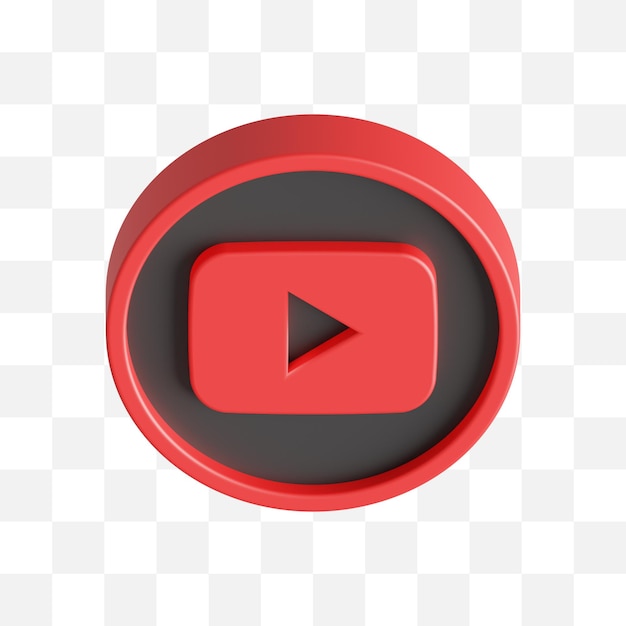 Youtube-social-media-symbol 3d