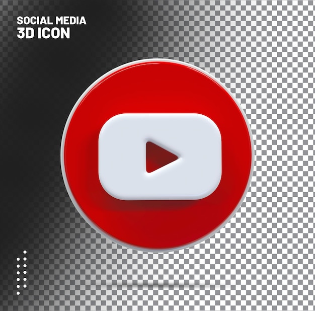 Youtube social media-symbol 3d