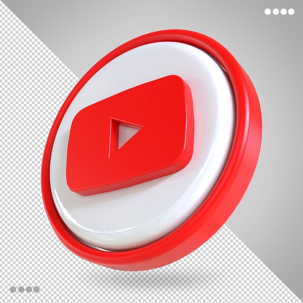 Youtube-Symbol 3d soziale Medien