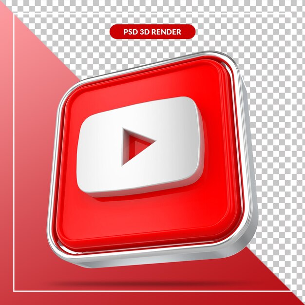 Youtube-symbol social media 3d