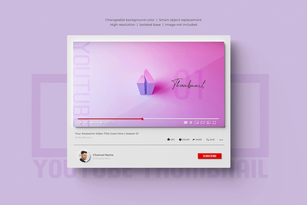 YouTube-Thumbnail 3D-Modell