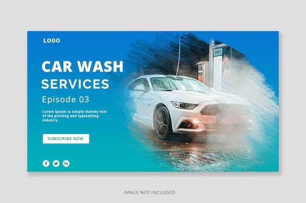 YouTube-Thumbnail-Design für Autowaschdienste