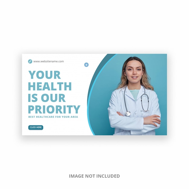PSD youtube-thumbnail-design für das medizinische gesundheitswesen