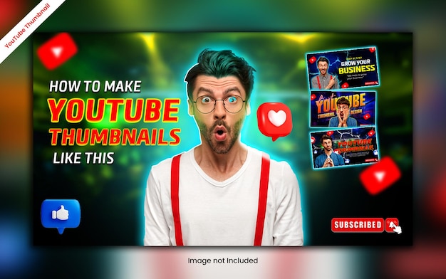 PSD youtube thumbnail design psd template