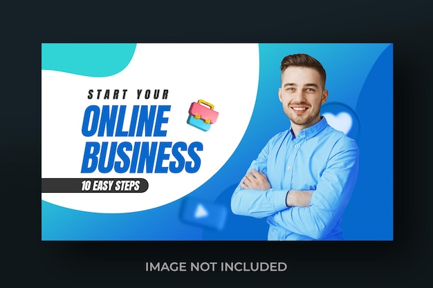 YouTube-Thumbnail-Designvorlage für Unternehmen