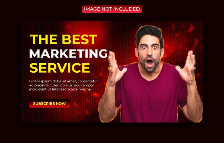 YouTube-Thumbnail-Vorlage oder Business-Marketing-Banner für Videos