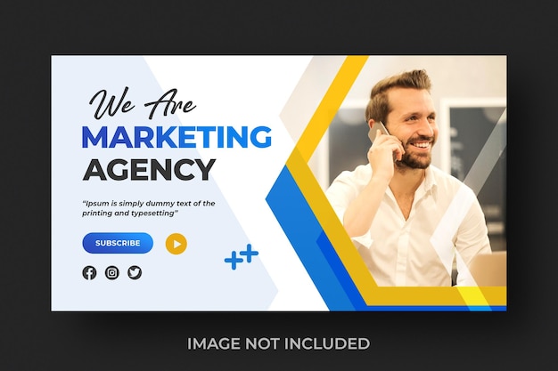 Youtube-Vorbild oder Web-Banner-Vorlage für Unternehmen