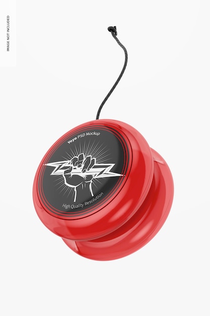 PSD yoyo toy mockup, fallend