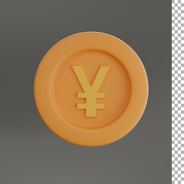 Yuan Coin 3d Icon Design