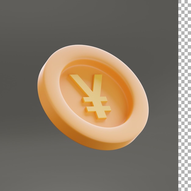Yuan Coin 3d Rendering