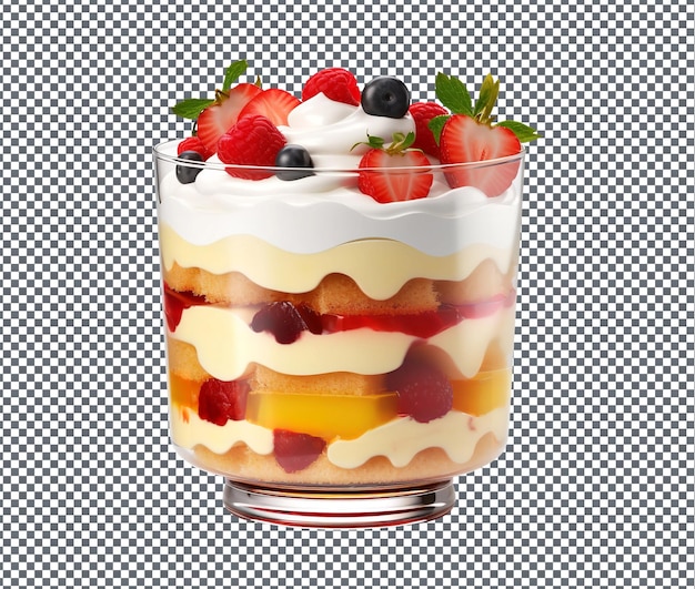 PSD yum yum trifle isolado em fundo transparente