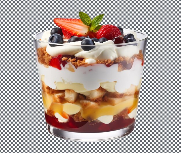 PSD yum yum trifle isolé sur un fond transparent