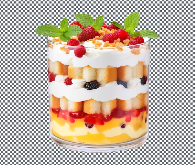 PSD yum yum trifle isolé sur un fond transparent