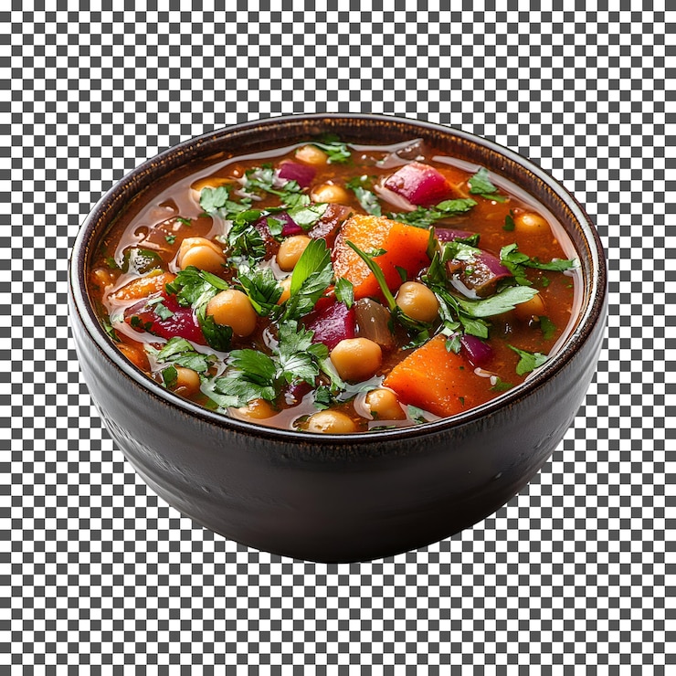 PSD yummy apricot y chickpea stew aislados sobre un fondo transparente