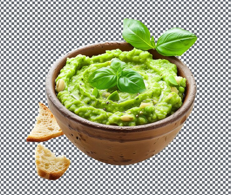 PSD yummy besara fava sopa de frijoles aislada sobre un fondo transparente