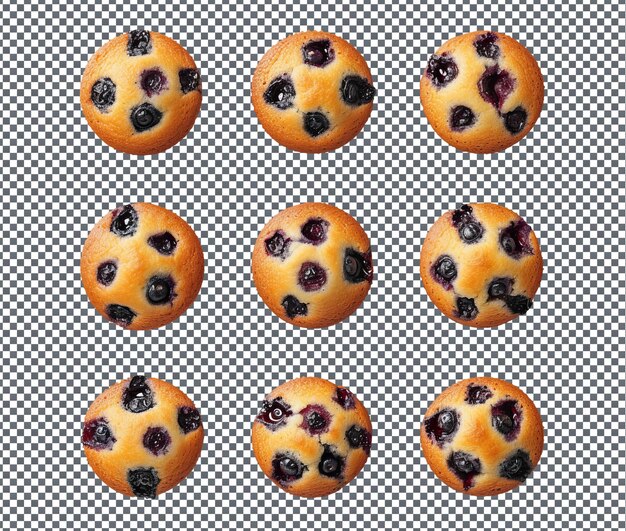 PSD yummy blueberry_muffins isolados em fundo transparente