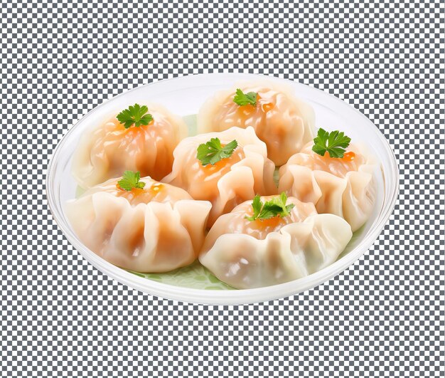 Yummy crystal dumplings har gow isolado em fundo transparente