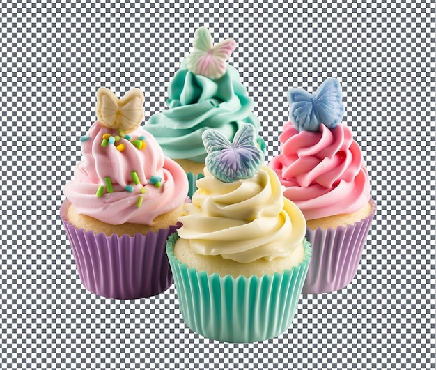 Yummy easter themed cupcake desk cable organizer conjunto aislado en un fondo transparente