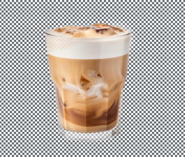 Yummy Espresso Macchiato isolado em fundo branco