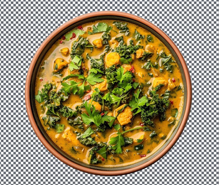 PSD yummy kombori kalamata kale korma aislado en un fondo transparente