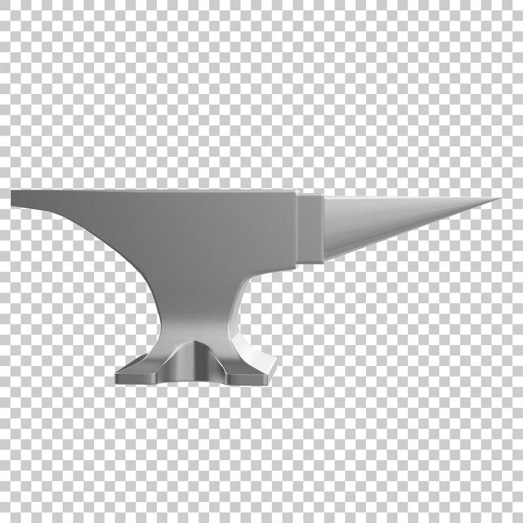 PSD yunque en la ilustración de renderizado 3d de fondo transparente