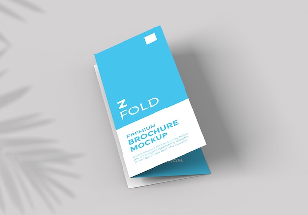 Z fold brochure mockup template