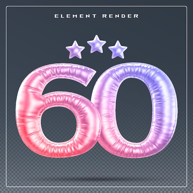 Zahl des 60-jährigen Jubiläumsgradients