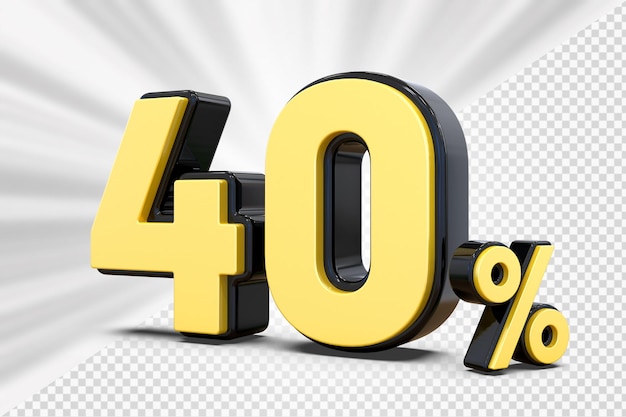 Zahlen 40 Prozent Rabatt