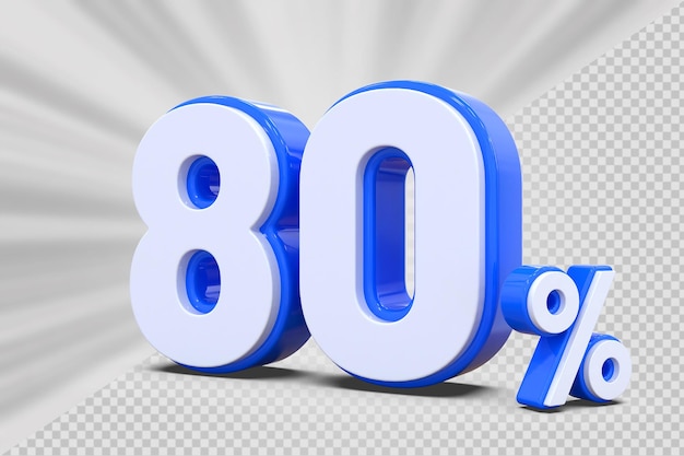 Zahlen 80 Prozent Rabatt