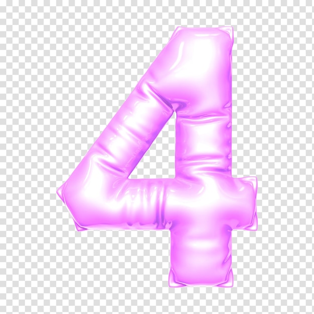 Zahlenballon 3D-Rendering