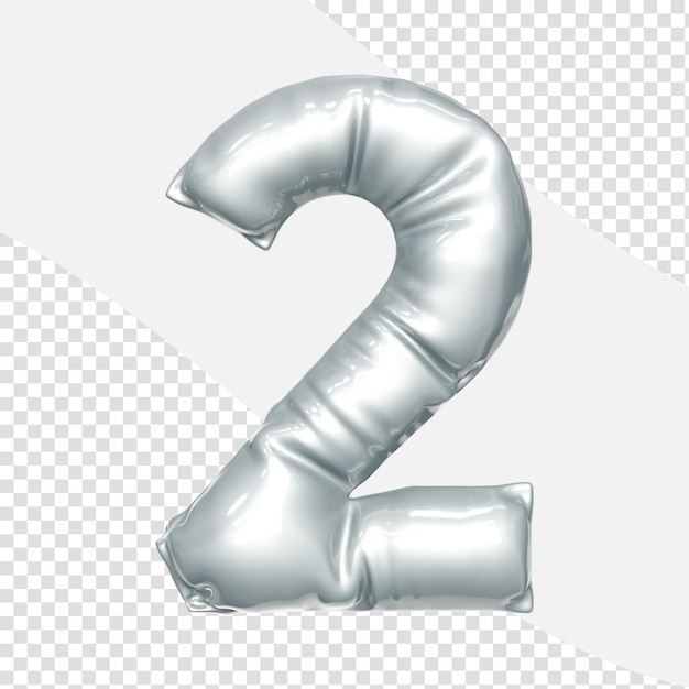 Zahlenballon 3D-Rendering