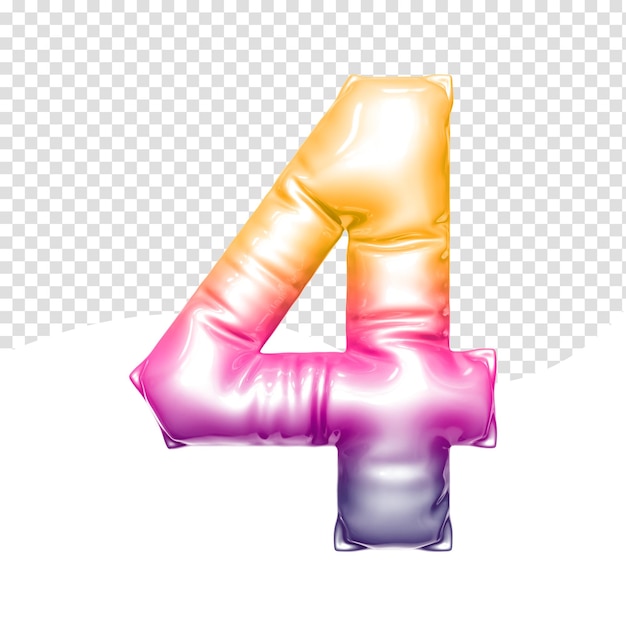 Zahlenballon 3D-Rendering