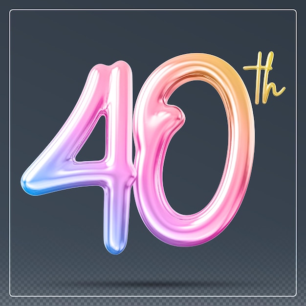 Zahlengradient des 40. Jahrestages