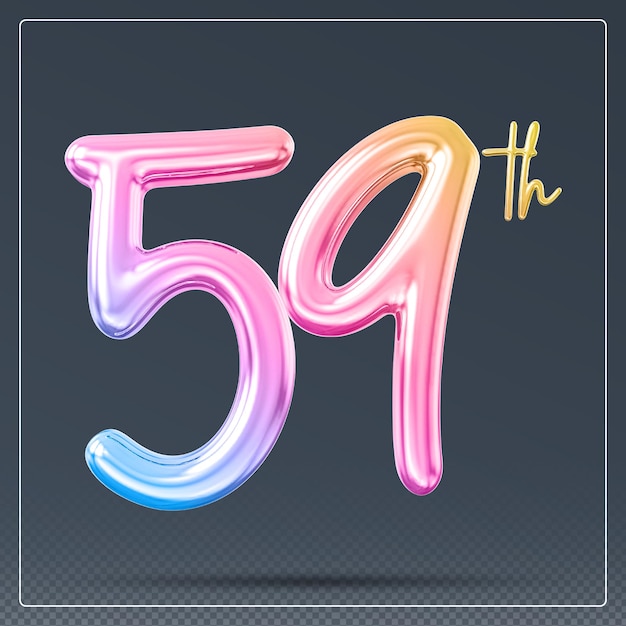 Zahlengradient des 59. Jahrestages