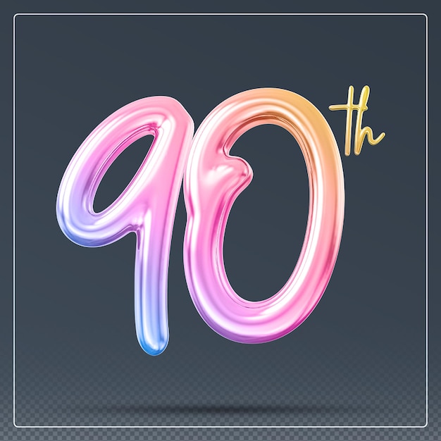 Zahlengradient des 90. Jahrestages