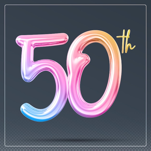 Zahlengradient zum 50. Jahrestag