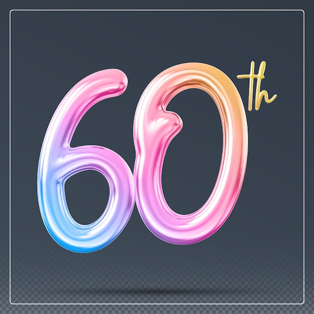 Zahlengradient zum 60. Jahrestag