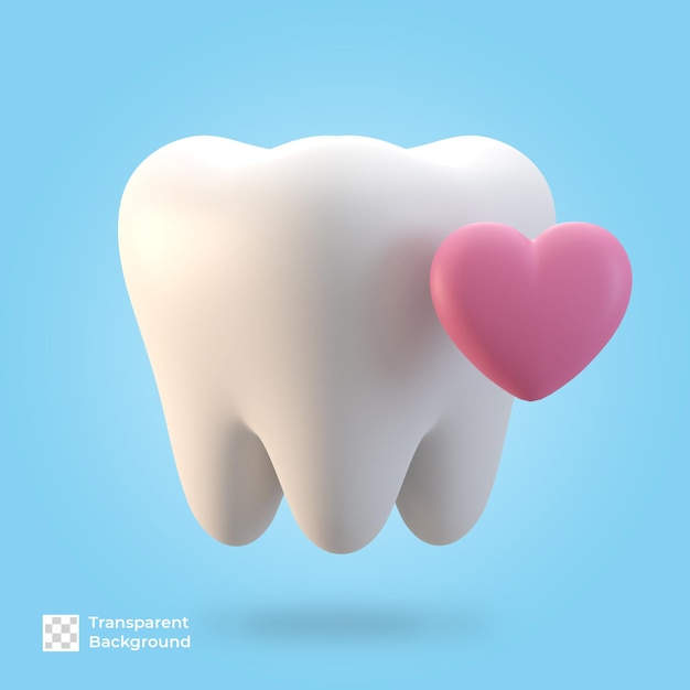 Zahn 3D-Symbol isoliert