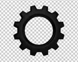 PSD zahnradmaschine einstellung schwarzes symbol 3d rendern