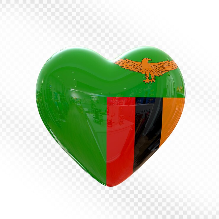 PSD zambian heart flag