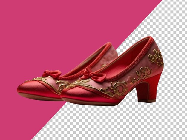 PSD zapatilla roja con diseño