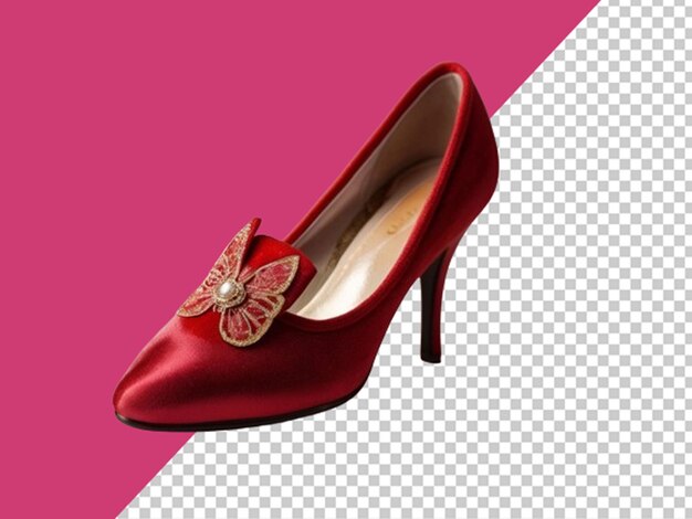 Zapatilla roja con diseño