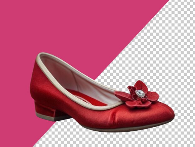 PSD zapatilla roja con diseño.