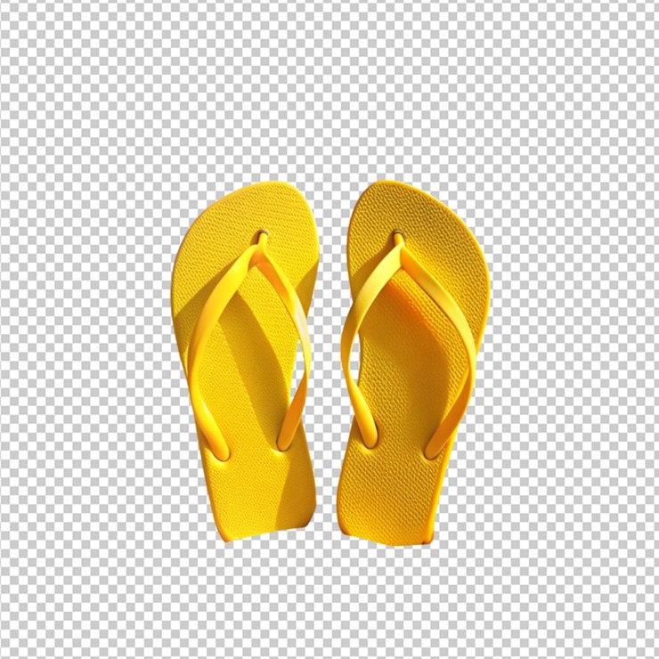 PSD zapatillas amarillas en la playa de arena