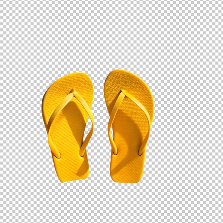 PSD zapatillas amarillas en la playa de arena
