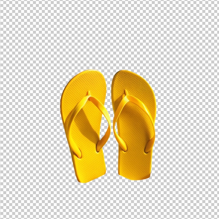 PSD zapatillas amarillas en la playa de arena
