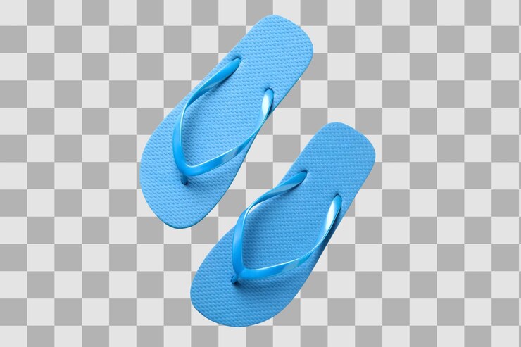 PSD zapatillas azules sentadas sobre un fondo blanco perfectas para el verano aisladas en png blanco