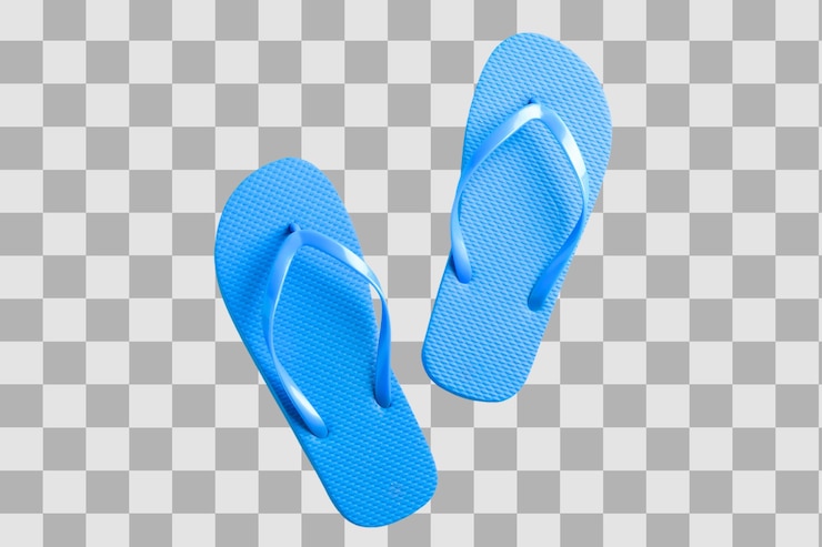 PSD las zapatillas azules son ideales para viajes a la playa y salidas de verano aisladas en png blanca
