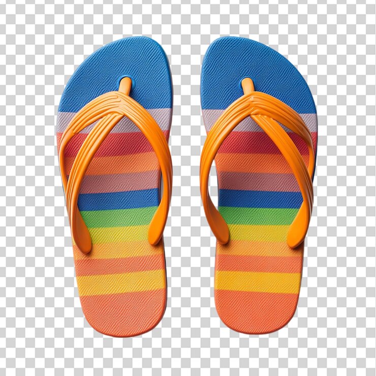 PSD zapatillas de colores aisladas sobre un fondo transparente